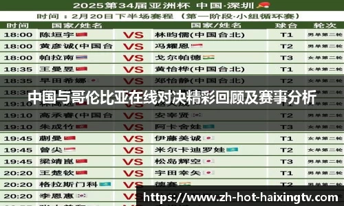 中国与哥伦比亚在线对决精彩回顾及赛事分析